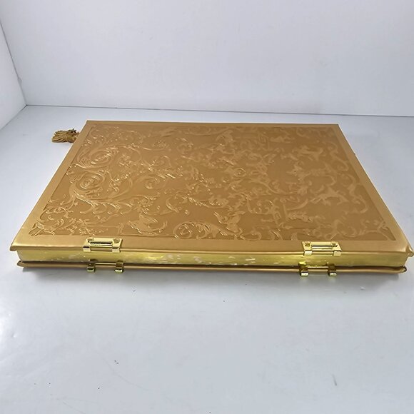 Disney Beauty & The Beast Live Action Movie Journal Gold Embossing FLAWS - Picture 6 of 11